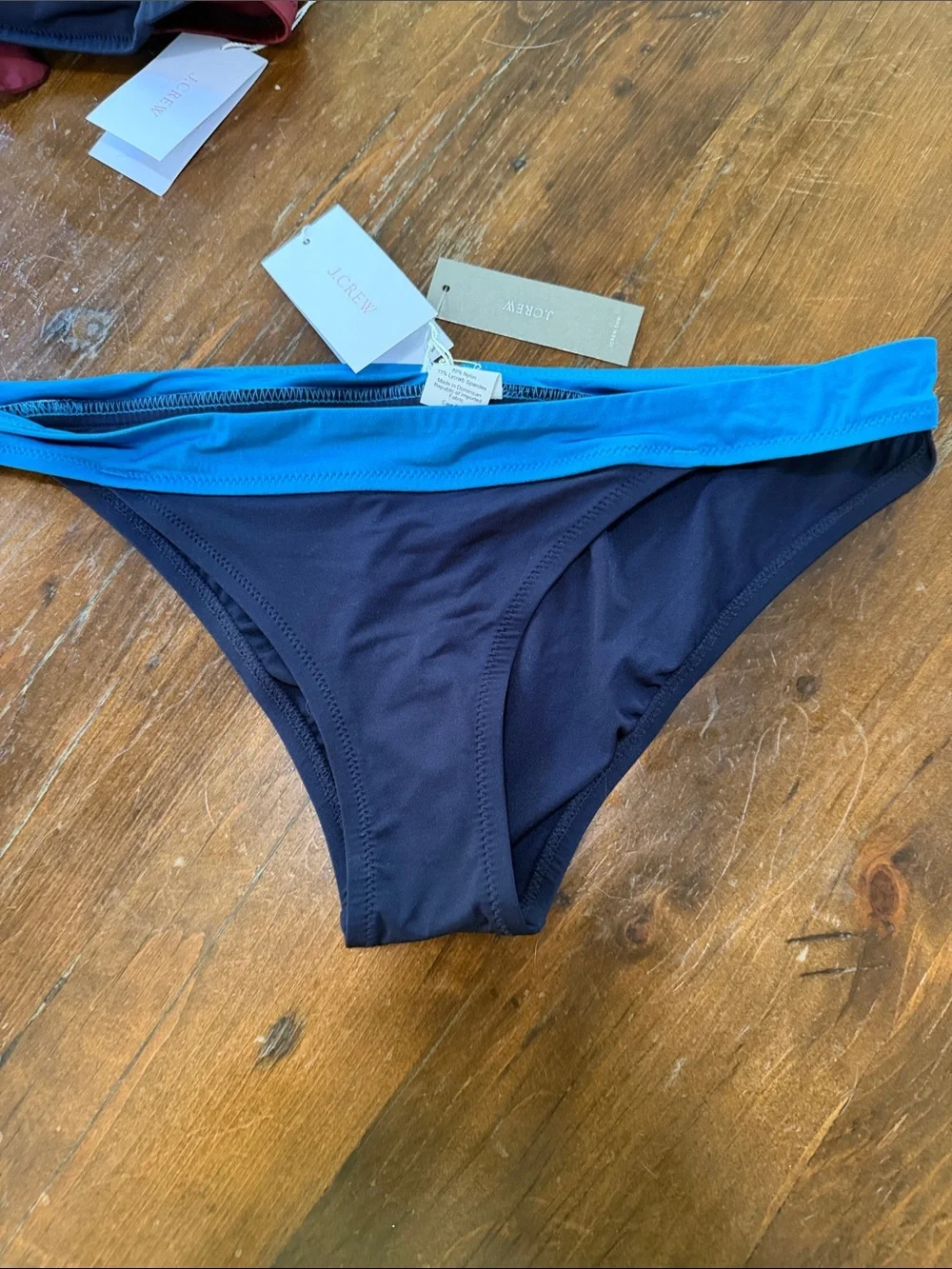 J. Crew Jersey Lomellina Colorblock Bandeau Bikini. Brand new with tags